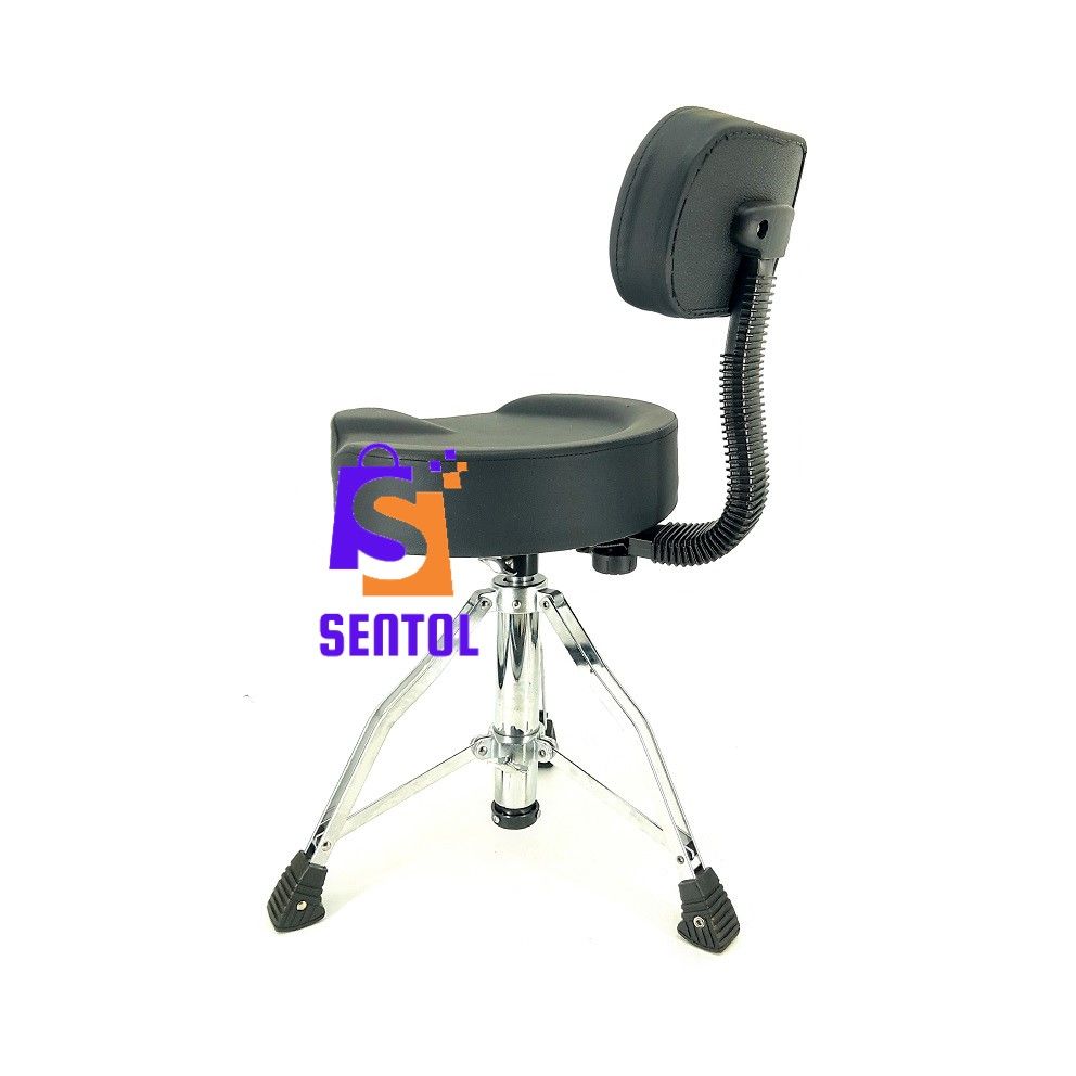 Premium Adjustable Swivelling Drum Throne Seat with Backrest