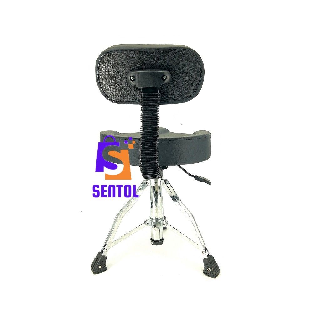 Premium Adjustable Swivelling Drum Throne Seat with Backrest