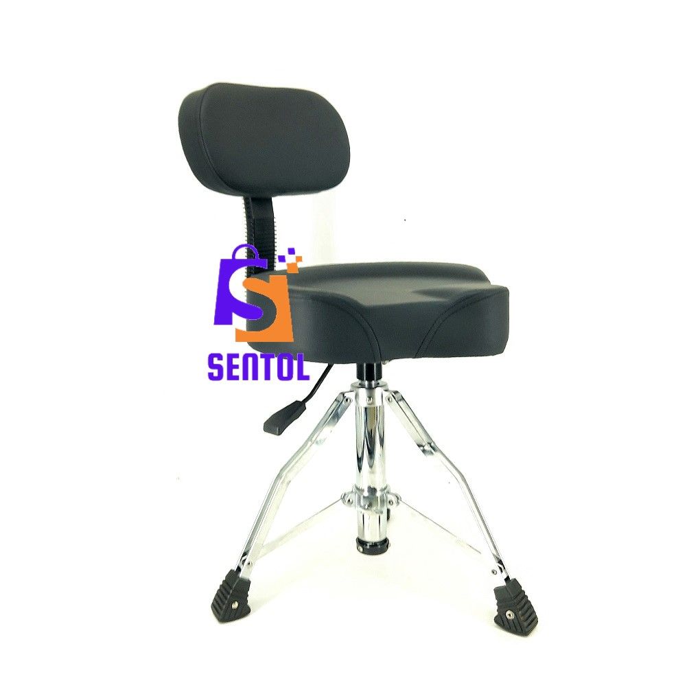 Premium Adjustable Swivelling Drum Throne Seat with Backrest