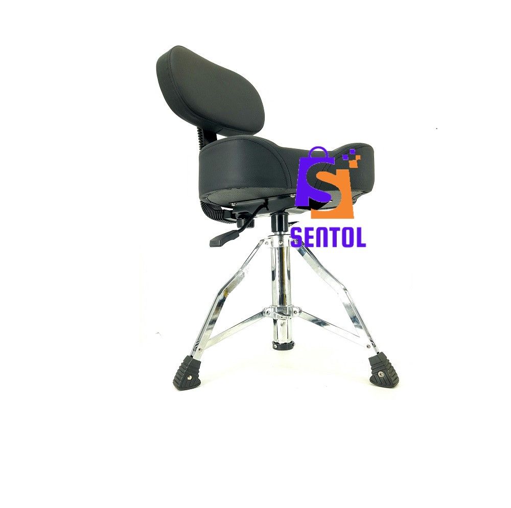 Premium Adjustable Swivelling Drum Throne Seat with Backrest