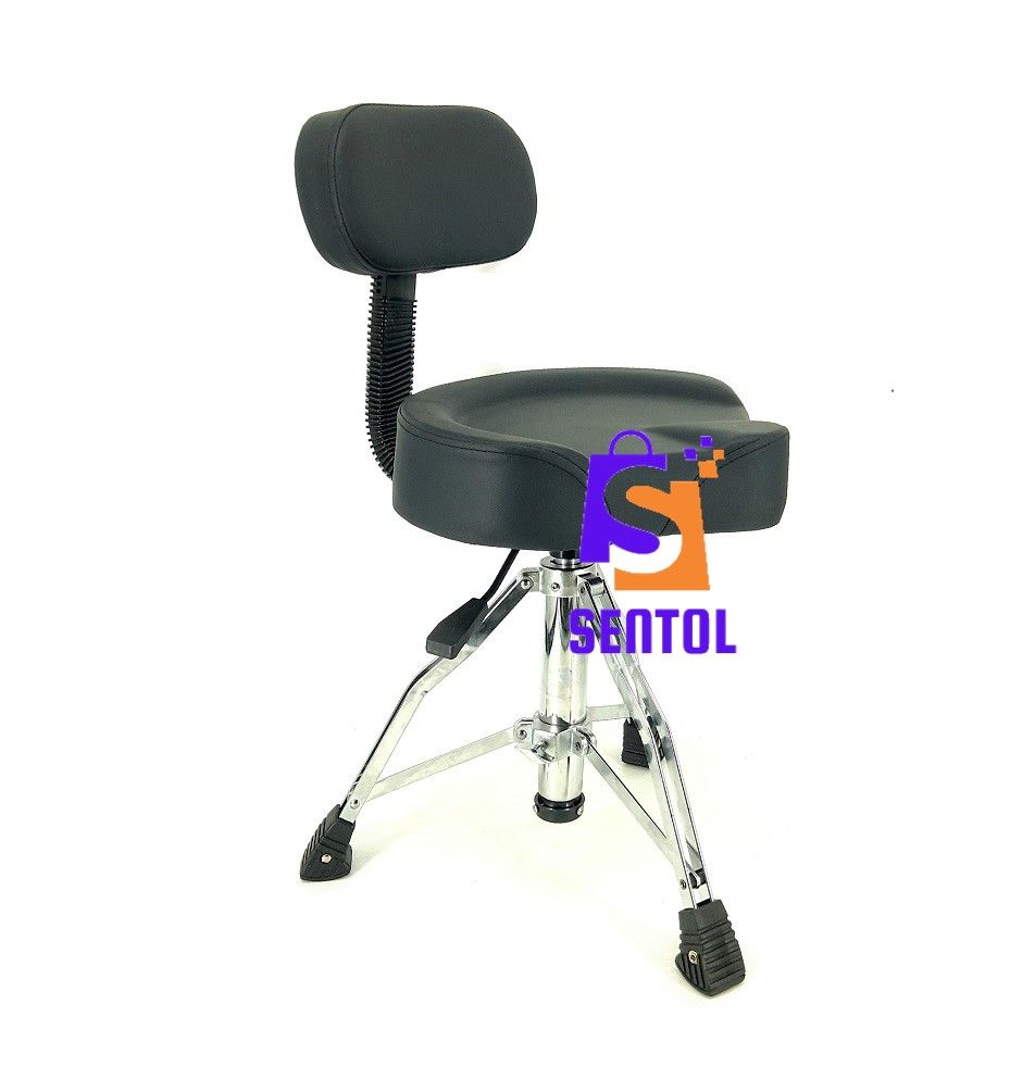 Premium Adjustable Swivelling Drum Throne Seat with Backrest