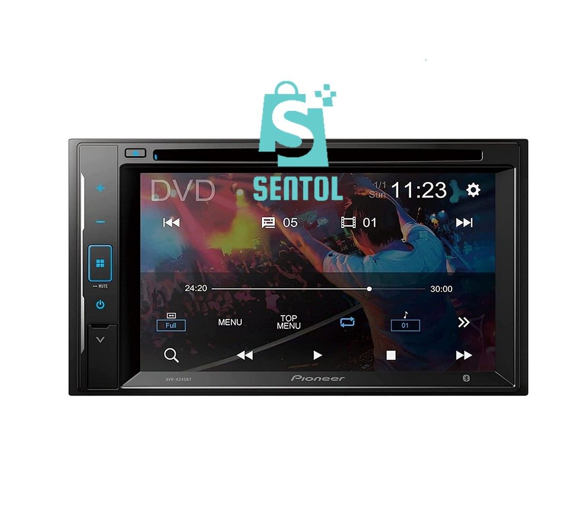Pioneer DMH-A245BT 2-DIN Car Digital Media AV Receiver with Bluetooth, iPhone, USB, Aux-in