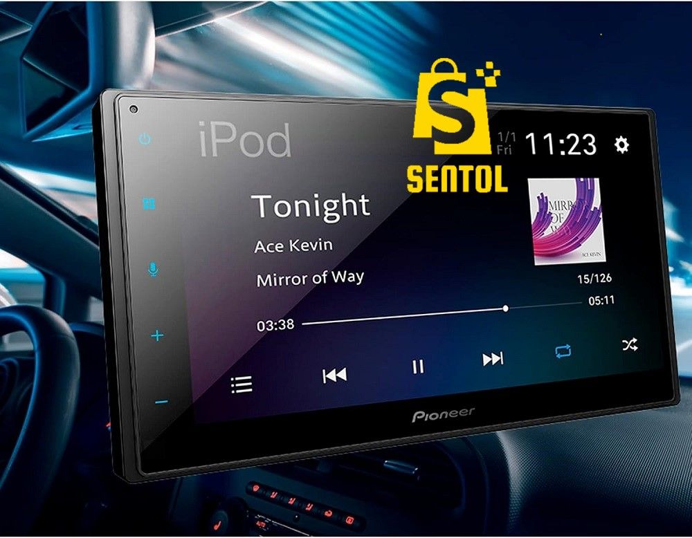 Pioneer DMH A4450BT Car AV Receiver with Apple CarPlay, Android Auto and Mirroring for Android