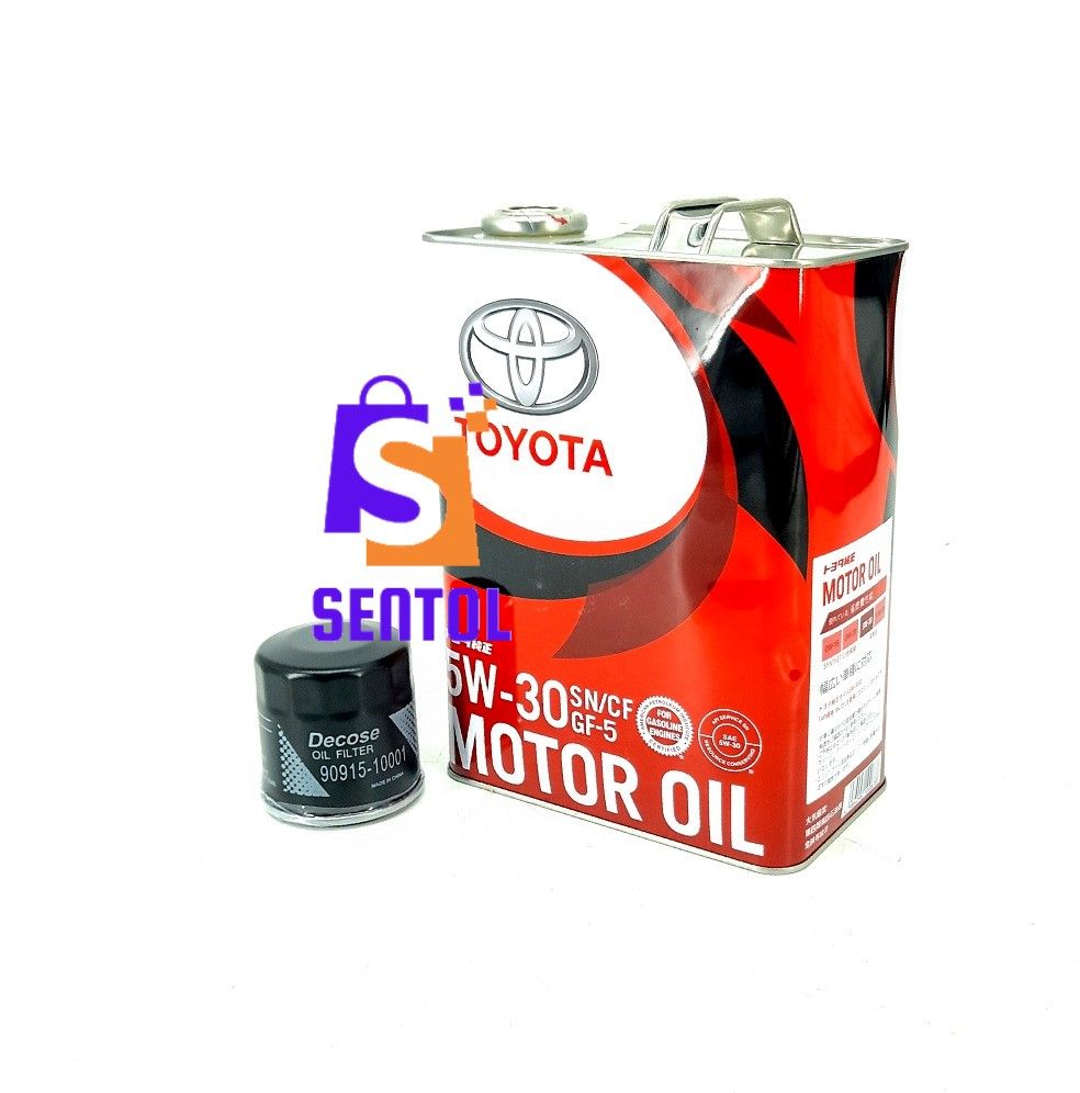 Toyota 5W-30 Fully Synthetic Engine Oil 4L and Oil Filter