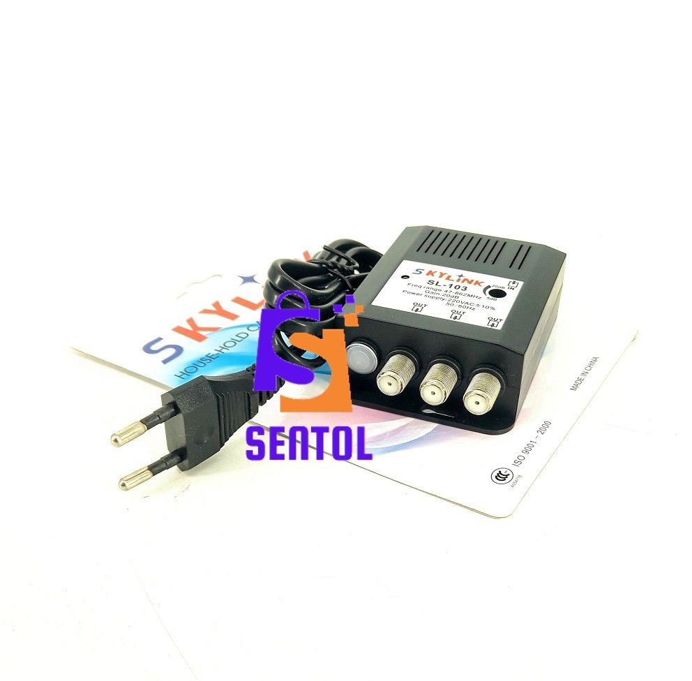 3 Way 20dB CATV TV Antenna Signal Amplifier Booster Splitter