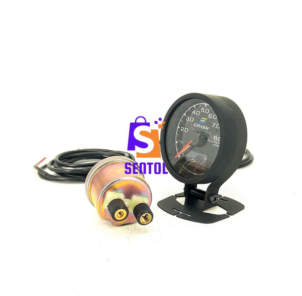 GREDDY Oil Pressure Gauge Set with Colored LED 0-800kPa