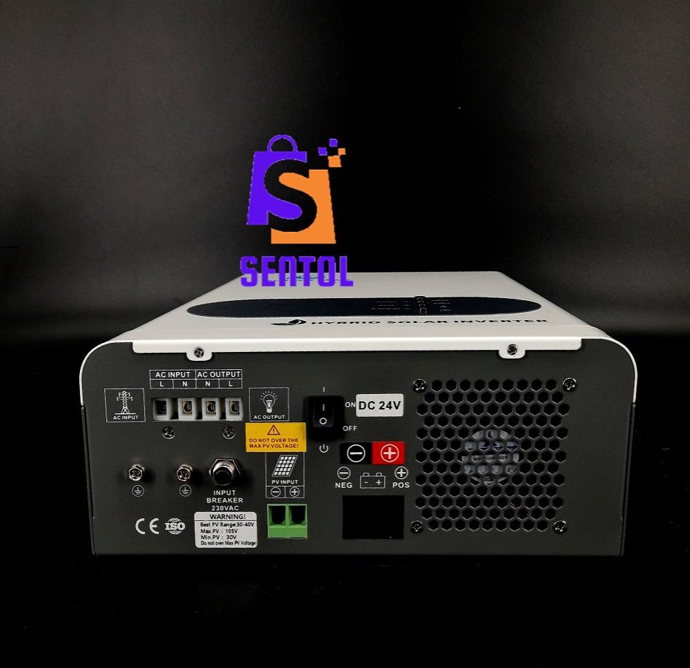 1500W 1.5KVA 24V DC to AC 230V Pure Sine Wave Hybrid Inverter Off-Grid Solar Inverter Charger