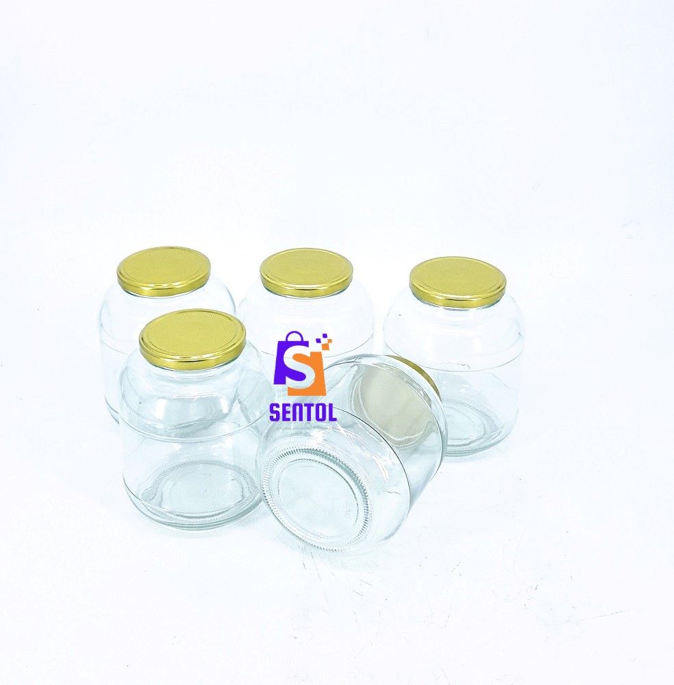 5PCS 1500ml Glass Jars Mason Jars with Pop Lids 160mm x 125mm