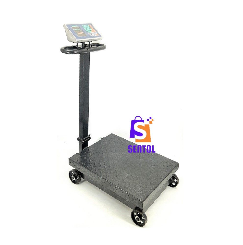 600KG Industrial Platform Digital Scale with Caster Wheels