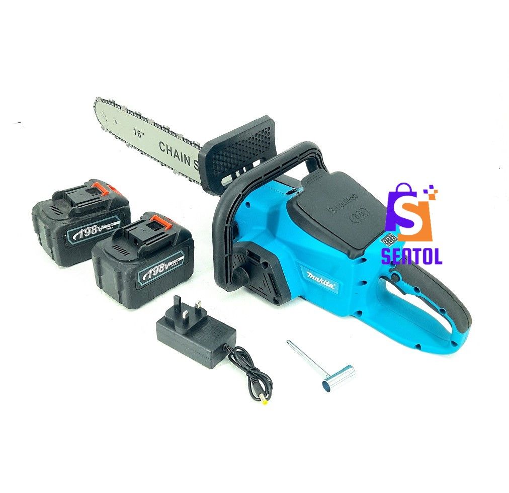 16 Inch 198V Brushless Rechargeable Cordless Chainsaw