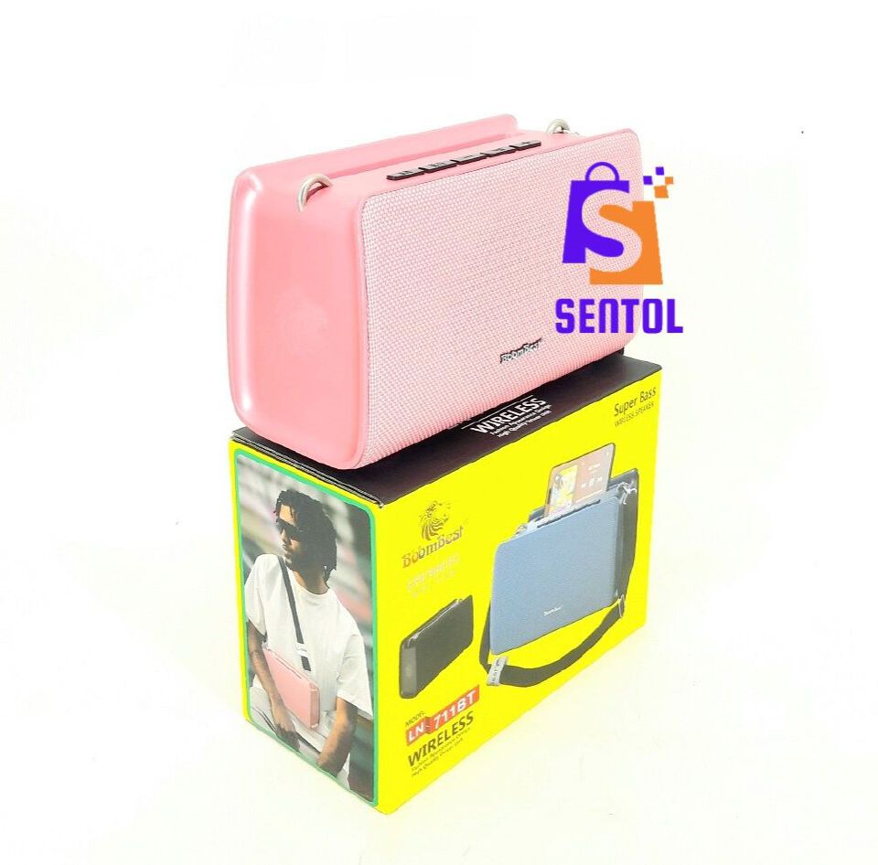 PINK BoomBest LN711BT Super Bass Bluetooth Speaker Radio
