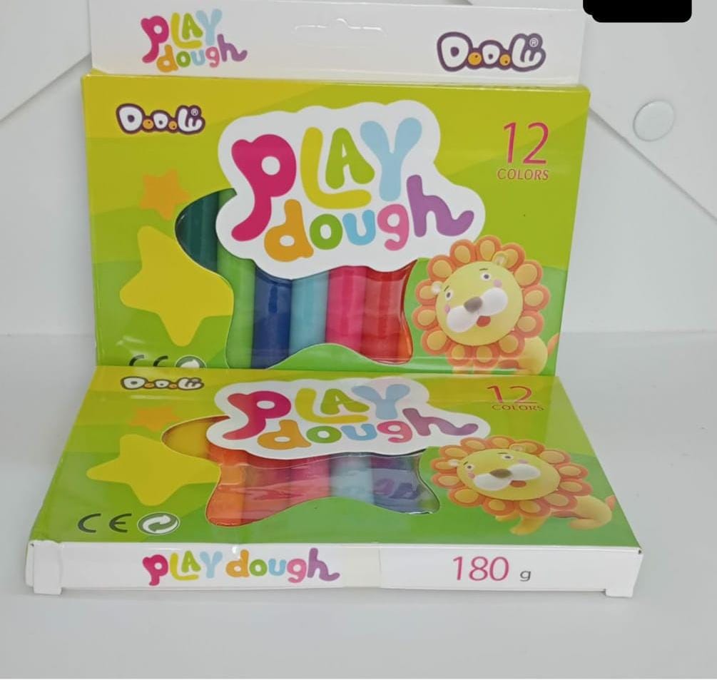 💫🥳12 COLOURS MODELLING PLAY DOUGHNThe clay polymer is environmental friendly, soft and has high toughness. Helps develop parent-child communication, hand-eye coordination, crawling and other ability