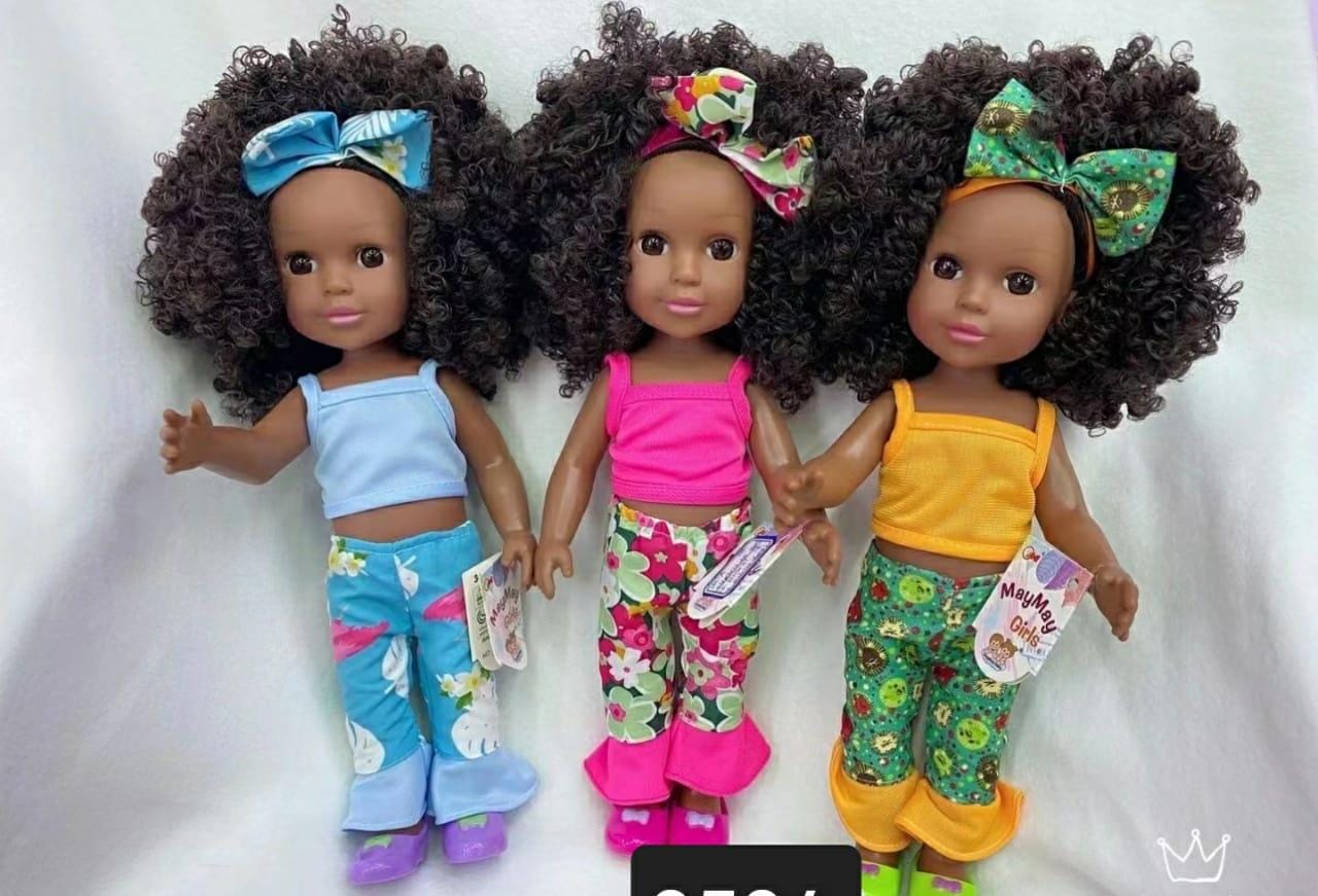 💫👌🎯Super Cute Dolls Toy For Baby Girl With Dressnewborn baby doll wearing floral dress, with headband; Non-toxic, safe Full limbs are movable and flexible