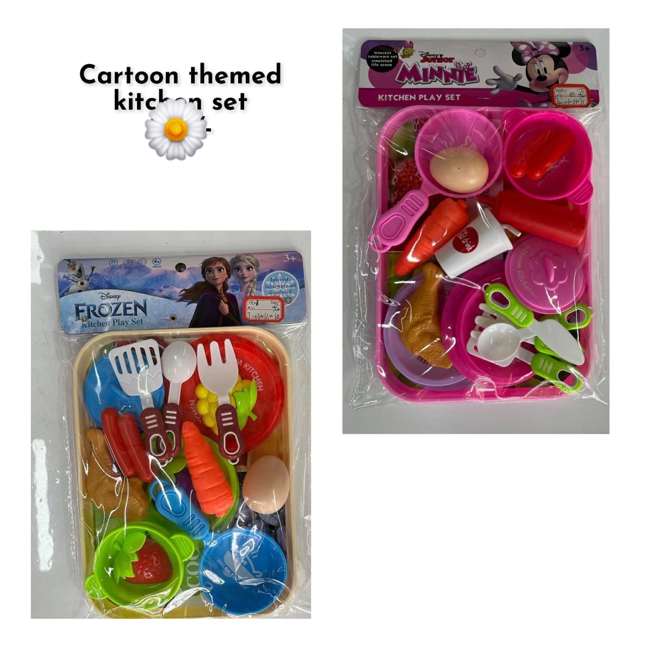 ✨️💢CARTOON THEMED KITCHEN SETKids kitchen play set features

 Made of ABS plastic 

Easy to clean and maintain 

Helps your kid engage in critical thinking 

Are light in weight