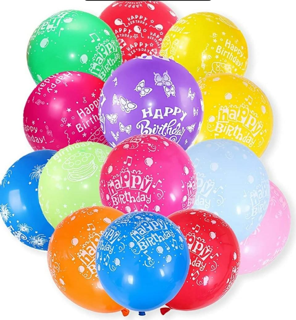 🌸🌸100PCS HAPPY BIRTHDAY BALOONS Birthday balloons are made of high-quality thick latex-free material and are durable. They can be safely used and played around children. All you have to do is inflat