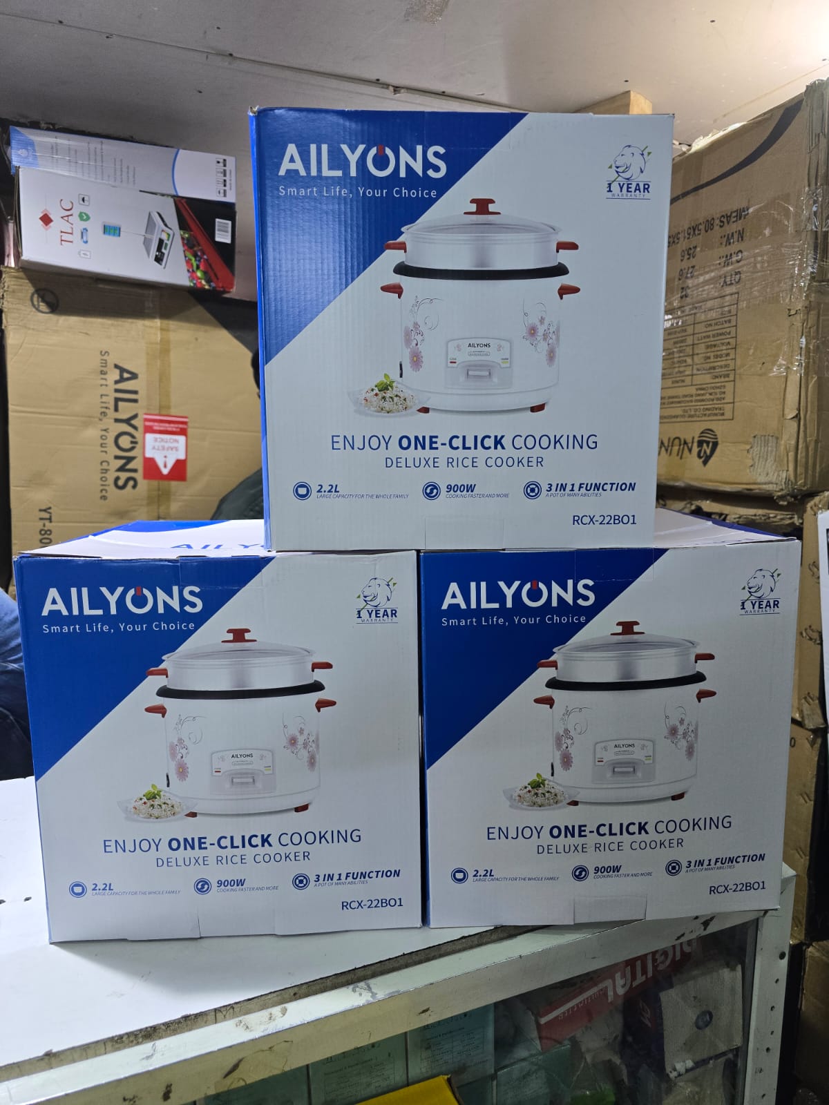 "Cook smarter, not harder with the 2.2L Ailyons Rice Cooker – your kitchen's secret weapon for fluffy, perfect rice every time. Fast, reliable, and stylish – it's rice done right!"