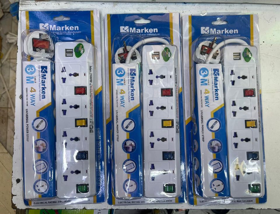 Marken 3-Metre Extension – 4-Way / 5-Way Power Solution 🔌
Power more, worry less! The Marken 3m Extension is designed to give you reliable, safe, and flexible power exactly where you need it. With a