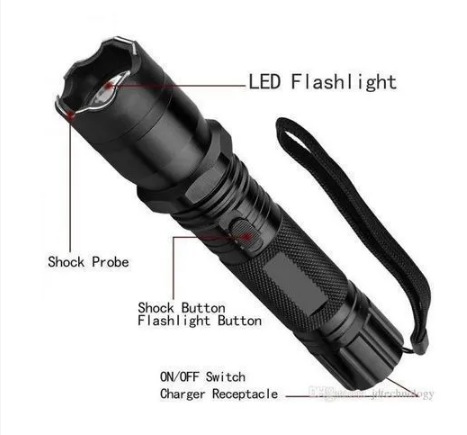 Torch LED rechargable self defence torch with electric shock,electric shock torch rechargable very bright and portable in handbags and pocket,torch electric shock torch portable and rechargable