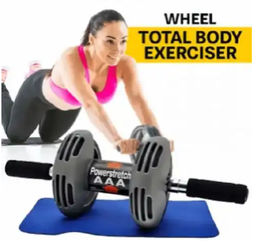 Abs roller power stretch AB Wheel Powerstretch Roller its strong rubber double wheel for stability when exercising Firm and tones abs. Strengthens whole body power stretch Roller arbs roller