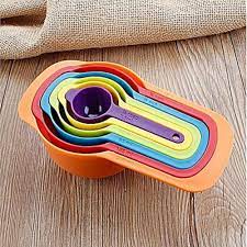 Vibrant Nesting Measuring Cups & Spoons Set – Space-Saving 6-Piece Kitchen Essentials for Accurate Baking and Cooking