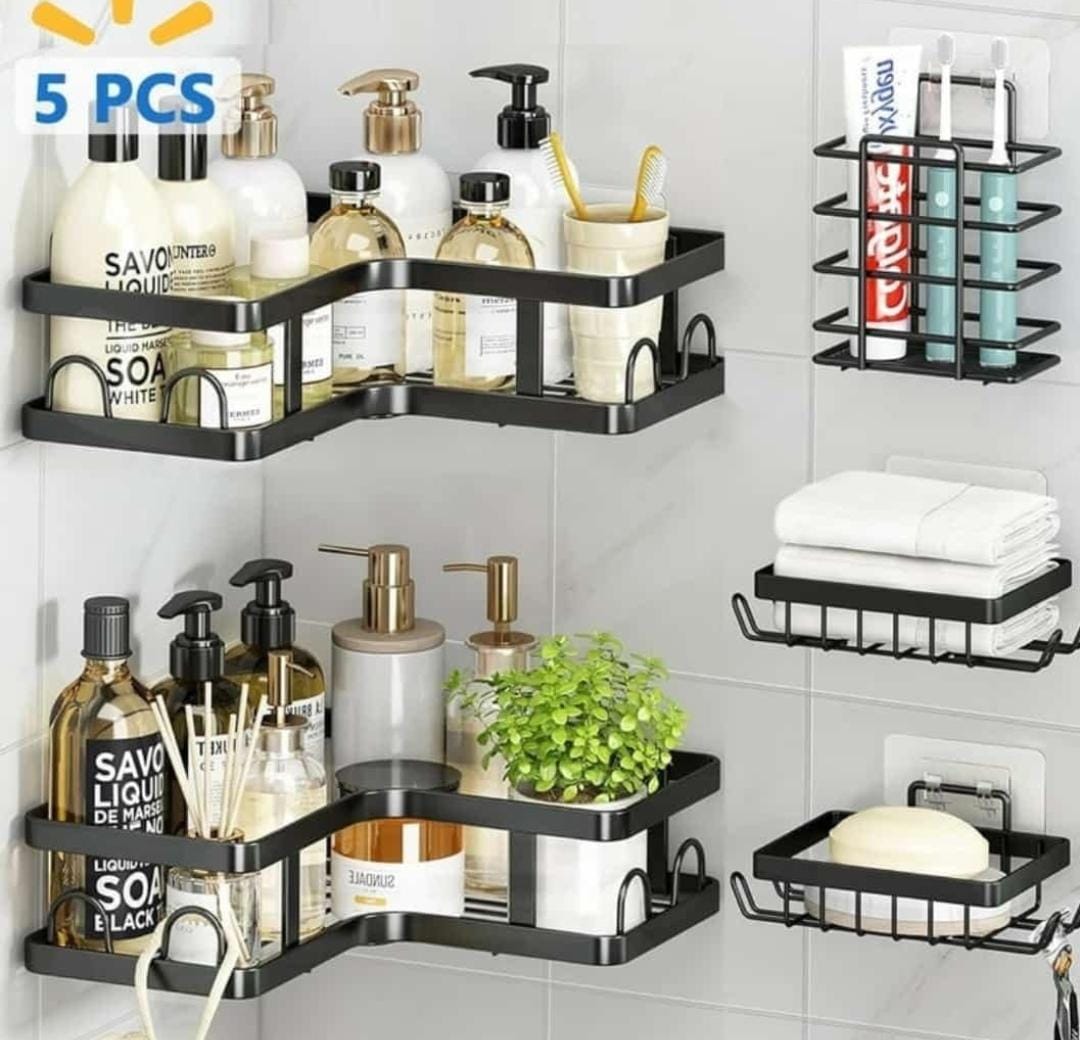 5 pieces corner shower caddy corner shelf caddy organiser 5 pieces original ,storage basket,angle stand 5 pieces as picture,organize your bathroom maximize your space shelves 5 pieces corner shelf