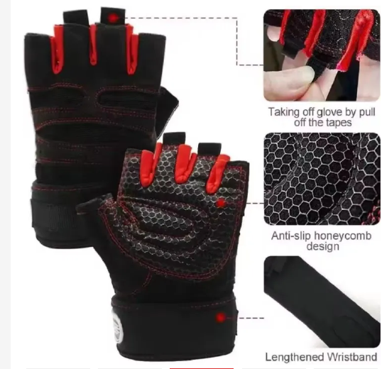 Fitness Gloves Sports Riding Half Finger Gloves Outdoor Hiking Gloves Gym Gloves