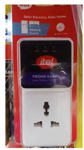 Itel Fridge guard, power surge accessory, 13AMPS with 6 seconds delay for Fridge and Freezer protection for electricity flactuations . Fridge guard.