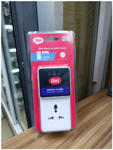 Itel Fridge guard, power surge accessory, 13AMPS with 6 seconds delay for Fridge and Freezer protection for electricity flactuations . Fridge guard.