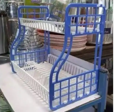 Dishrack 2 tier dishrack,double dishrack, strong KENPOLY two tier Dishrack,Kenpoly double decker dishrack Two tier heavy plastic Dish Rack Utensil Organizer 2 Layers Kitchen Households