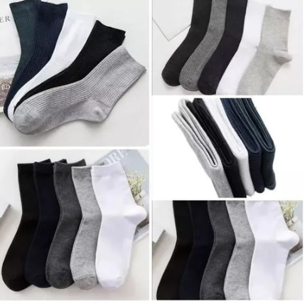 6 Pcs Men’s Comfortable Cotton Socks – Soft, Breathable & Durable (Assorted Colors) perfect for daily wear, office, sports, or casual outings. Made from soft cotton fabric, breathable, stretchy