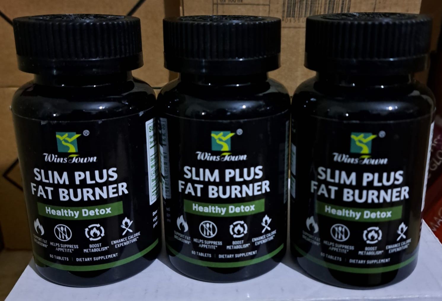 Winstown SLIM PLUS FAT BURNER Healthy Detox Dietary Supplements that helps support fat breakdown, suppress appetite, boost metabolism and enhance calorie expenditure-Results start showing in 7days
