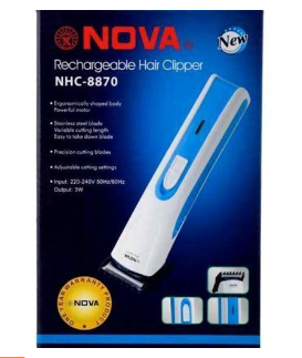 NOVA SHAVER Nova NEW PRO Rechargeable Hair Trimmer/Shaving Machine comes with Nova Shaver, Oil bottle ,Brush ,Charging cable & User Guide