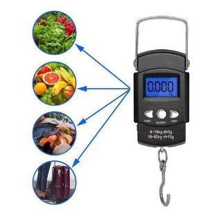50 Kg Digital Weigh Scale Digital Scale, Electronic Hanging Portable LCD Digital Scale High Precision Luggage & Kitchen Weight Scale Balance Digital Display Pocket Scale food shopping electronic scal