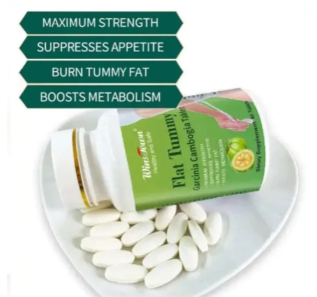 Flat Tummy Tablet With Garcinia Cambogia (800mg) Wins Town Flat Tummy Pills Garcinia Cambogia 60 Capsules Burns Tummy, Suppresses Appetite, and Boosts Metabolism High Quality Effective Flat Tummy tabl