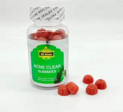 ACNE CLEAR GUMMIES  5D Gluta Acne Clear Gummies Helps Reduce and Clear Mild Inflammatory Acne Pimples