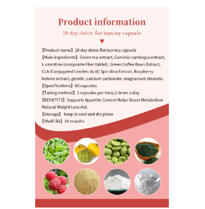 28 DAY Detox Flat Tummy Capsule Herbal Capsule for Body Detoxing, Burning Belly CAPSULES with Organic Green tea Detox and Weight Loss Women Multivitamins  Chewa