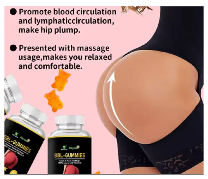 BBL Butt Enhancement Gummy; Butt plump BBL-gummies natural supplement Gluteus gummies Big Butt and Hips gummies, supplement For Smooth Hip Butt Chewable Gummies