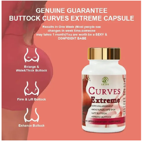 Extreme Curves Big Butt Enlargement capsules Buttock Enhancement; Butt And Hip Enlargement Firming with Maca 60-Capsules Curves Extreme