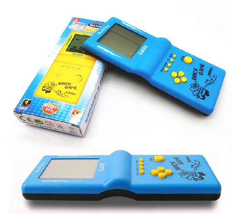 Brick Game Large Screen Tetris Game Console Classic Retro Children Brain Improving game Handheld Game Console Electronic Toy Lcd Brick Game E-9999 Brick Game