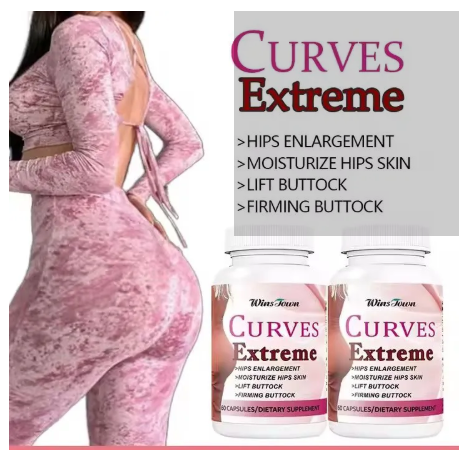 Curves Extreme Butt & Hip Curve Capsules (7500mg) | Herbal Dietary Supplement Hip & Butt Enlargement Curves Extreme Supplement made specialty for Butt/hips Enhancement with MACA ROOT, BLACK MACA