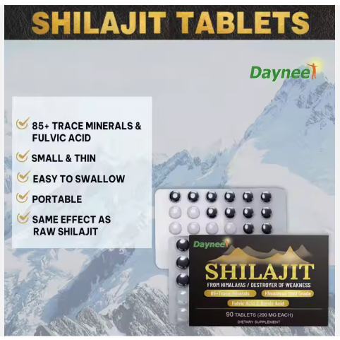 Daynee SHILAJIT Supplements FROM HIMALAYAS Destroyer of Weakeness 85+ Trace Minerals For Extra Strength, Promote Brain Health, Boost Energy & Vitality, and Support Overall Health