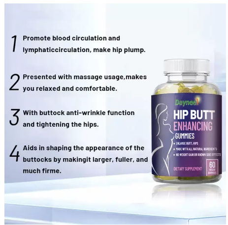 ORIGINAL Daynee Hip Butt Gummies  Enlargement Gummies Hip butt enhancing gummies BBL GUMMIES -Natural 60 Chewable Dietary Supplements