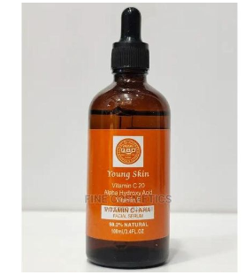 Young Skin Vitamin C + AHA Facial Serum Brightens Skin, Evens Tone, Exfoliates, Smooths Texture, Reduces Dark Spots, Boosts Radiance Facial Serum