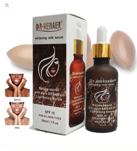 Dr. Meinaier Whitening Milk Serum with Pure Argan Oil is a luxurious skincare treatment designed to brighten and hydrate the skin. This serum delivers essential nutrients  hydrates and revitalizes you