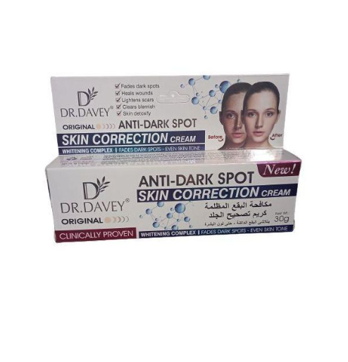Dr. Davey ANTI-DARK SPOT SKIN CORRECTION CREAM That Fades dark spots, Heals wounds, Lightens scars, Clears blemish & Skin detoxify. Original & Clinically Proven Whitening Complex For Even Skin Tone