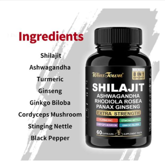 Shilajit-8-in-1-supplements With Ashwagandha Rhodiola Rosea And Panax Ginseng For Extra Strength Promote Brain Health Boost Energy Vitality And Support Overall Health