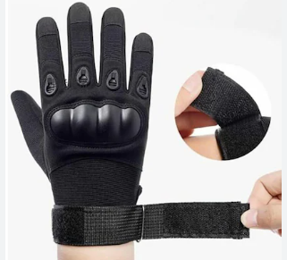 Durable Full Finger Gym & Biker Gloves – Anti-Slip, available in black & brown. Whether you're lifting weights, cycling, or riding your motorbike, these gloves offer maximum grip, comfort, & durable