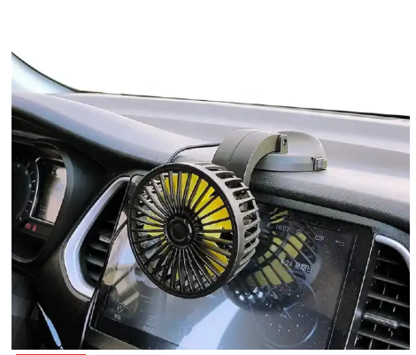 Car Fan  Universal Mini Auto Cooling Rotatable Car Fan with 3 Speeds. USB Powered Car Fan Multi-Angle Rotatable Dual Head 3-Speed Dashboard Cooling Car Fan
