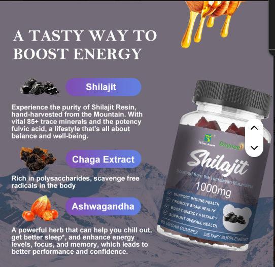 Shilajit Gummies Women and Men Immune Booster Herb, Promote Brain Health, Boost Energy & Support Overall Health Gummy Winstown SHILAJIT Gummies sourced from the Himalayan Mountains