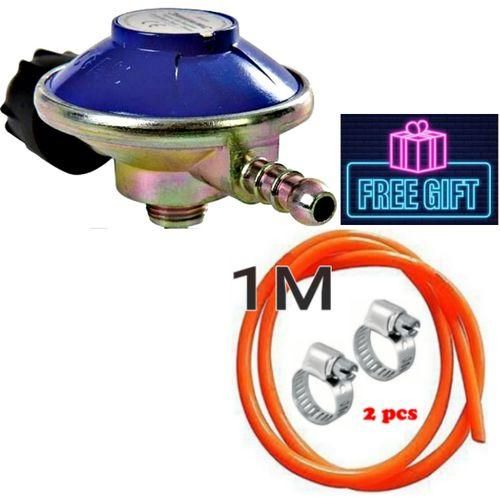 Digital Kitchen Cooking Appliances Accessories High Pressure Gas Regulator for Cooking Gas Cylinder 6kg + FREE 1M Delivery Hose Pipe & Safety Clips